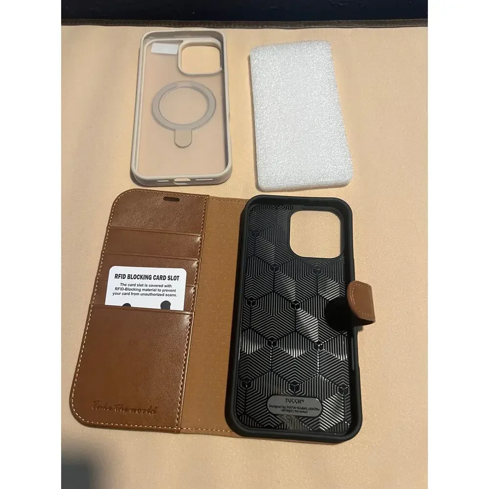 iPhone 16 Pro Max Phone Cases ( Brown & Tan)